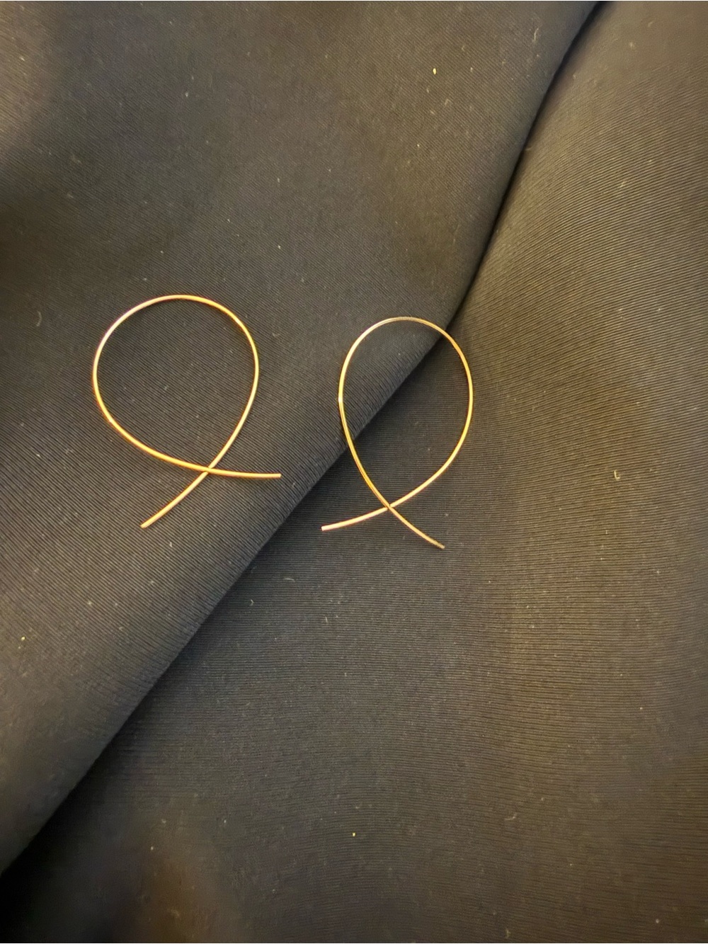 Delicate Gold Loop Threader Earrings for Women